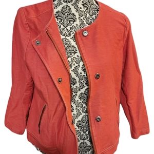 Stretchy denim like blazer